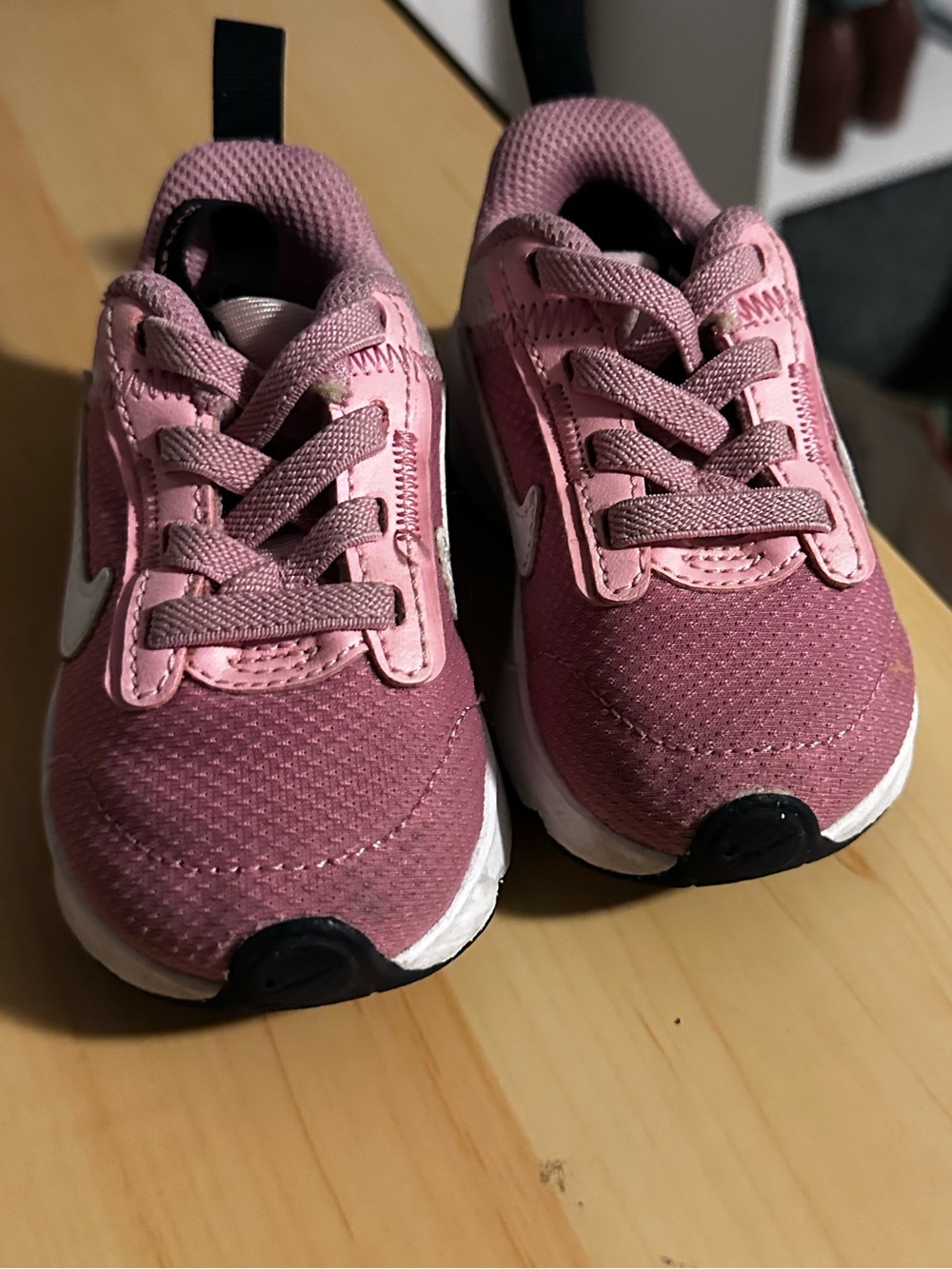 Nike Kids Pink Mesh Lace-Up Sneakers
